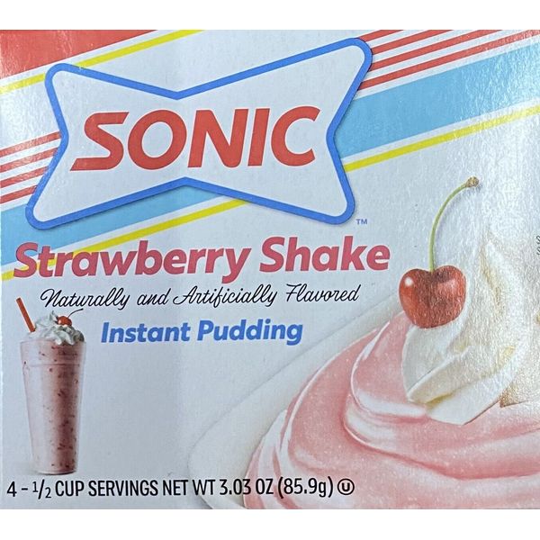 Sonic STRAWBERRY SHAKE Dessert Instant Pudding Mix 3.03 oz Box