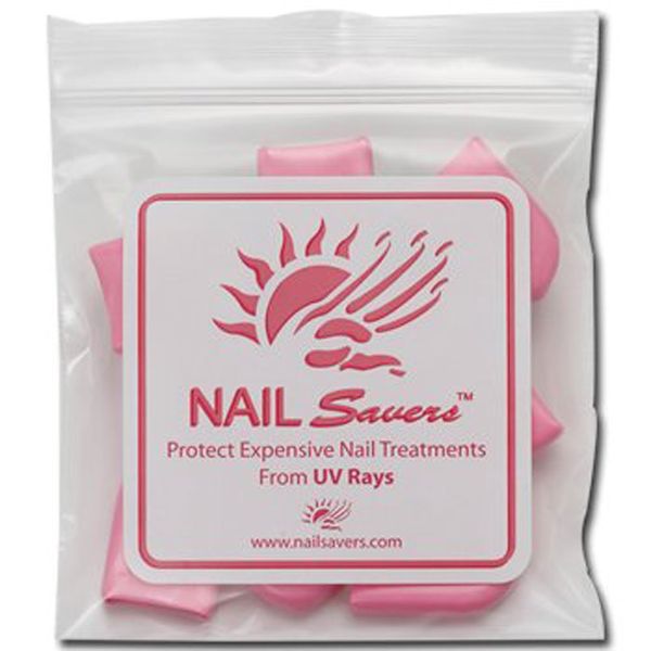 NAIL SAVERS Individual Bag (Contains 10 Finger Tips) protect nails from Tanning Beds / UV Rays