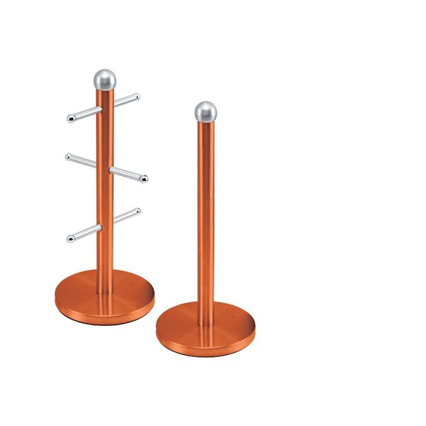 Gems Mug Tree & Roll Holder - Amber (Metallic Orange)