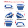SAMMART 11L (2.9 Gallon) Collapsible Rectangular Handy Bucket (1, Blue)