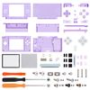 eXtremeRate ds Lite Compatible with Custom Replacement Shell Clear Material, Replacement Buttons, Screen Lens Compatible with Nintendo DS Light [Clear Purple]