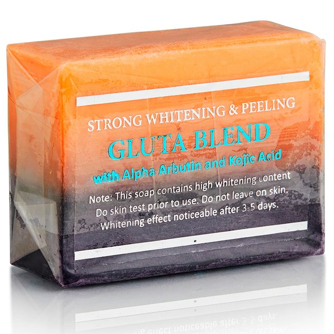 Premium Maximum Lightening and Peeling Soap with Glutathione, Arbutin, and Kojic acid, Rejuvenates and Clears Skin - 65 Gram Bar