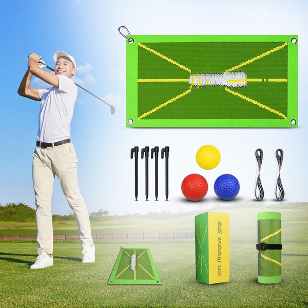 Edenarch® Golf Training Mat Swing Path Detection | Golf Training Aid For Indoor & Outdoor | Analyse Swing Path & Correct Stance & Posture | Golf Gift Accessories For Beginners, Men, Women & Children