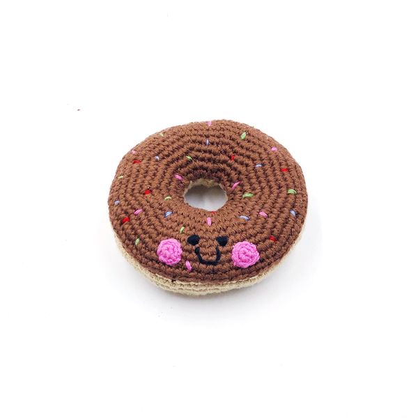Pebble Friendly Doughnut Rattle - Chocolate