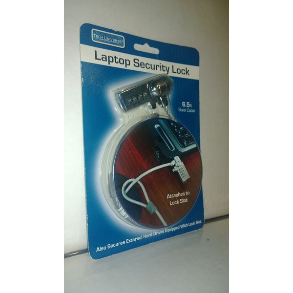Tech Universe Laptop Security Lock 6.5 Feet Steel Cable