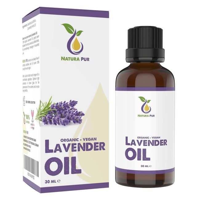 Lavendelöl 30ml - 100% naturreines Lavendelöl Ätherisches Öl, vegan - Lavender Oil (Lavandula Latifolia) für guten Schlaf oder Duftlampe - Aroma Diffuser Öl