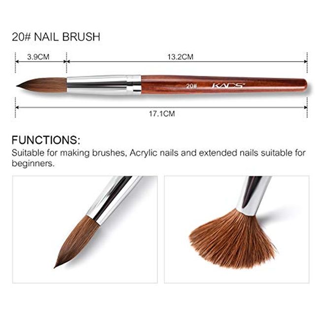 EVAL Round 100% Kolinsky Sable Brushes Acrylic Nail Brush - China 100%  Kolinksy Sable Hair Nail Brush and Acrylic Nail Brush price