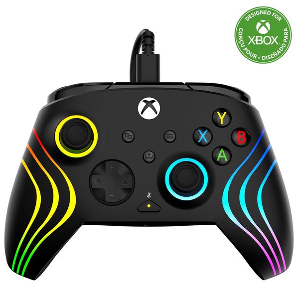Turtle Beach Afterglow Wave Controller Schwarz Wired RGB Gaming Controller – Lizenziert für Xbox Series X oder S, Xbox One und Windows
