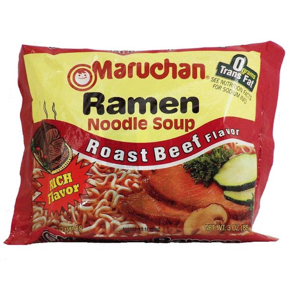 Maruchan ROAST BEEF FLAVOR Ramen Noodle Soup 3oz (12 pack)