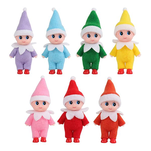 JHBEMAXS Mini Elf Baby Twins Kindness Tiny Elves Set Kid Craft Babies Doll Accessories Holiday Decoration for Girls Boys Kids Adults (Pack of 7 Pieces)