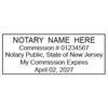 Hubco Printer 40 Self Inking Notary Stamp - New Jersey (Green Case)