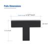 JOY DECOR 6 Pack Cabinet Knobs, Black Cabinet Handles, 2 Inch Kitchen Knobs, Single Hole Drawer Hardware for Dresser Drawers