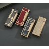 Retro Narrow Edition Flint Kerosene Lighter,Soft Flame,Gift (Black Square)
