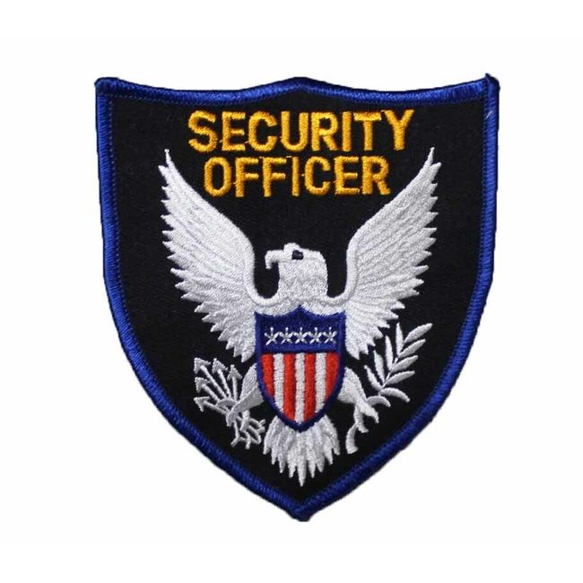 Black/Blue/White Eagle Security Officer Patch (Pack of 10) by Solar 1