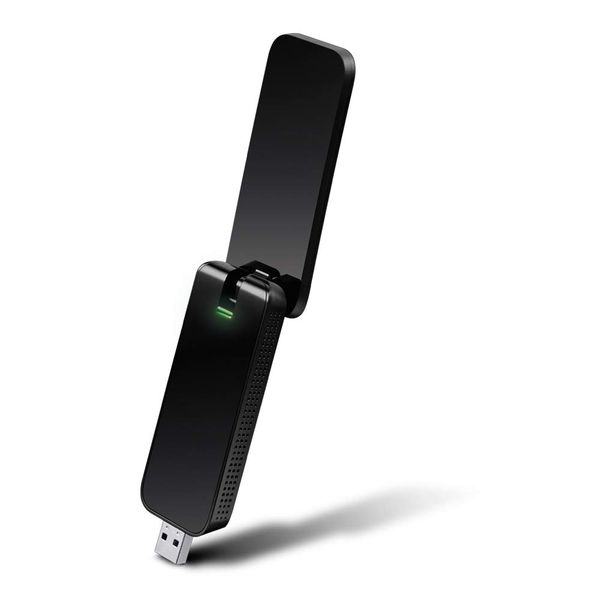 TP-Link Archer T4U AC1300 Dual Band Wi-Fi Adaptor V2.0 (Up To 867 Mbps - 5GHz, USB 3.0, WPS, with USB Extension Cable) – Black