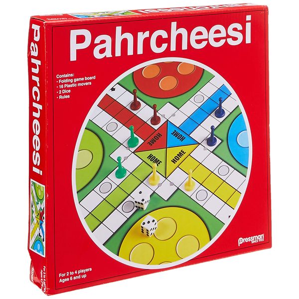 Pressman Toy Pahrcheesi in Box, Red, 5"