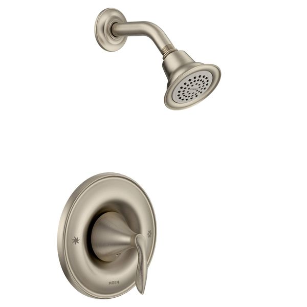 Moen T2132BN Eva One-Handle Posi-Temp Shower Trim Kit, Valve Required, Brushed Nickel