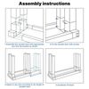 2Pcs Outdoor Firewood Log Storage Rack Bracket Kit Fireplace Log Rack Holder