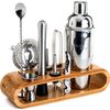 Mixology Bartender Kit: 10-Piece Bar Tool Set with Stylish Bamboo Stand