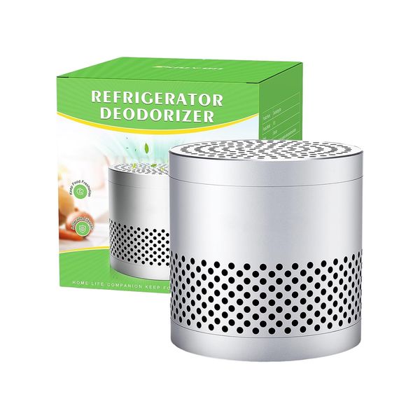 Refrigerator deodorizer, 10 years long lifespan, deodorizer replaces baking soda and bamboo charcoal air purifier bag to eliminate odors and is a household necessity