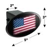 Graphics & More American Flag Distress Oval Tow Hitch Cover Trailer Plug Insert 2"
