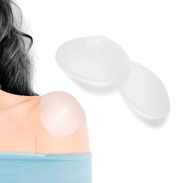 GWAWG Shoulder Pads Silicone Soft Anti-Slip Self Adhesive Invisible Shoulder Push-up Pads Adhesive Shoulder Enhancer for Woman Man(1 pair