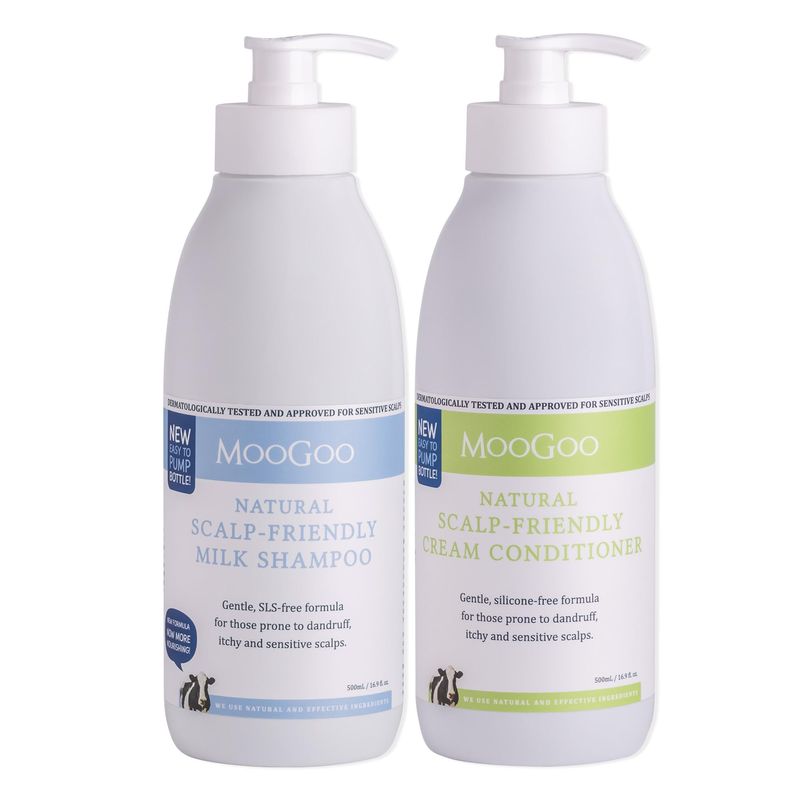 MooGoo Natural Milk Shampoo & Cream Conditioner Pack - For Itchy, Dry ...