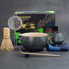 Matcha Whisk Set Black,7 Pcs Matcha Set,Matcha Kit for Ceremony,Matcha Tea Se...