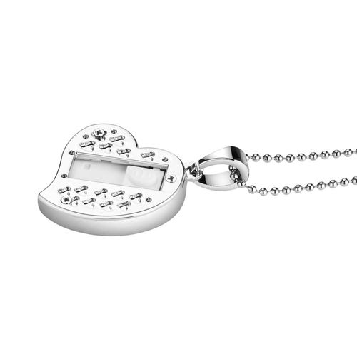 GARRULAX USB Flash Drive, Diamond Heart 8GB / 16GB / 32GB USB2.0 Waterproof USB Memory Stick Date Storage Pendrive Thumb Drives (16GB, Silver Heart)