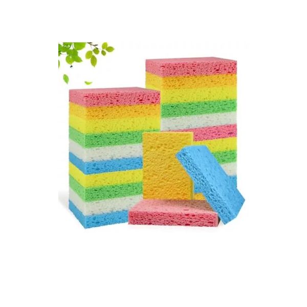 Kitchen Sponges 24 PCS- Compressed Cellulose Sponges Non-Scratch Natural Dish...