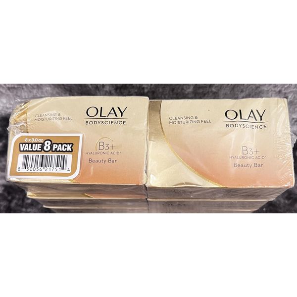 Olay Bodyscience Cleansing & Moisturizing Feel B3+ Hyaluronic Acid Bar 8pack