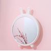 Queen-b Rabbit Desktop Mirror Stand, Mirror, Cute, Stylish, Interior Wall, Girls, Makeup Desk, Tabletop Gift, Present (Pink)