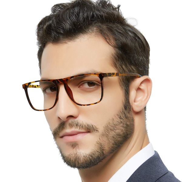 MARE AZZURO Men's Stylish Oversized Reading Glasses 2 75 with Spring Hinge Fashion Readers for Reading