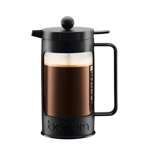 BODUM Bean 8 Cup French Press Coffee Maker, Black, 1.0 l, 34 oz