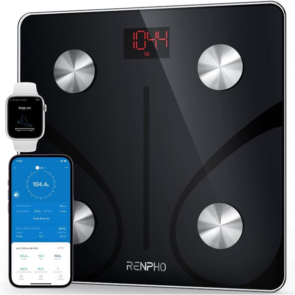 Smart Body Weight Scale - Bluetooth BMI Scale - Health Analyzer with App - 400 l