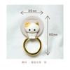 NATURAL design Cute Cat Smartphone Stand Cat Smartphone Ring (White Car)