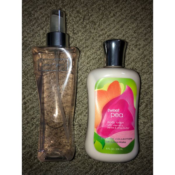 NEW~B&BW~Sweet Pea Body Lotion & Body Spray 2 Pc  Set~8 FL OZ