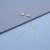 Xduargs Silver Boho Bow Dangle, Stud, Threader Earrings