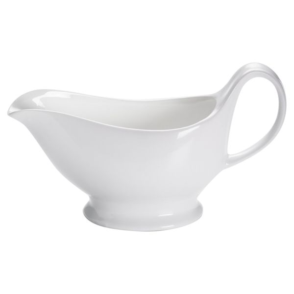 Maxwell & Williams White Basics Gravy Boat, Porcelain, White, 400 ml (13.5 fl oz)