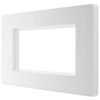 BG PCDCLEMR4W Pearlescent White Evolve 4 Euro Module Front Plate - White Insert