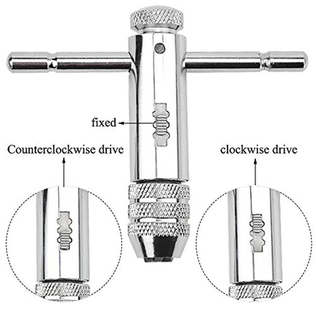 M3-m8 Adjustable Ratchet Hand Tap Wrench Hand Tapping Fittings