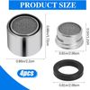 4 Pcs Bathroom Sink Filter Kitchen Faucet Aerator with Brass Shell Female Thread