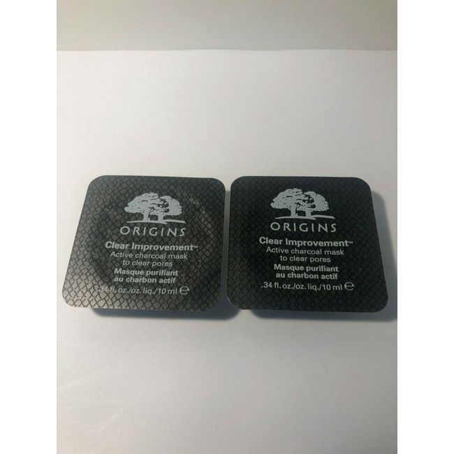 2 X ORIGINS CLEAR IMPROVEMENT ACTIVE CHARCOAL MASK TO CLEAR PORES SAMPLE