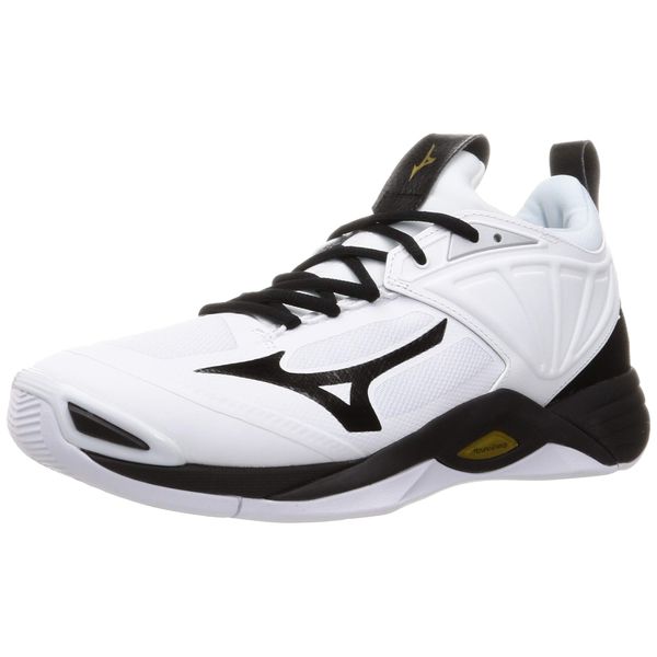 Mizuno Wave Momentum 2 Volleyball Shoes, white/black/gold, 26.5 cm 2.5E