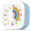 HOTUT 60 Minute Visual Timer for Kids,Visual Countdown Timer Clock Kids Timer,Pomodoro Timer with Rainbow Pattern,Desk Timer Kids Time Management Tools,Non-Ticking 60 Minute Visual Countdown Timers