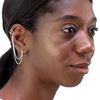 925 Sterling Silver Ball Stud & Ear Cuff with Chain Earring, Sterling silver, without stone