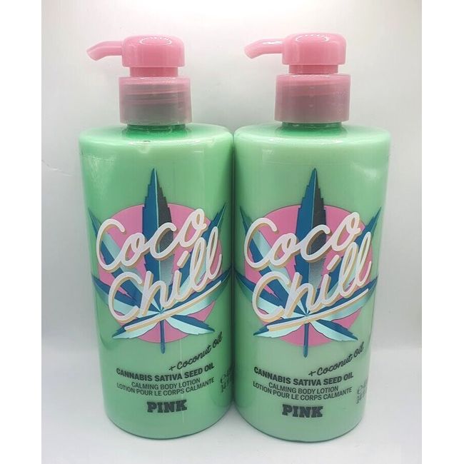 VICTORIA'S SECRET PINK COCO CHILL HYDRATING BODY LOTION (SET OF 2) LMT EDT