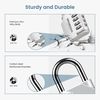 Sparkiva Combination Padlock with Code, 4 Digit Heavy Duty Padlock Weatherproof & Rust-Resistant 2 Pack Gym Locker Padlocks for School & Garage – Secure & Durable Code Padlock,Black & Silver
