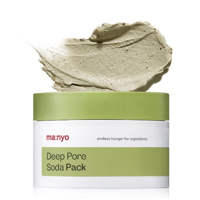 ma:nyo Deep Pore Soda Clay Facial Mask Pack (3.38oz/100ml) - Vegan, Refreshing Deep Pore Detox