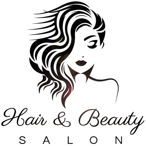 Vinyl Wall Decal Hair Beauty Salon Girl Signboard Makeup Stickers Large Decor (1436ig) Gold Metallic